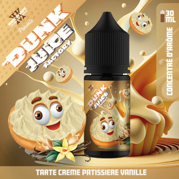 Dunk Juice Factory Vanilla Custard Pie 30ml makutiiviste